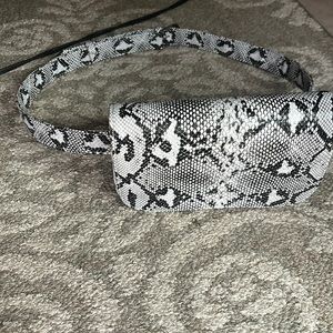 Brand new snake print belted purse